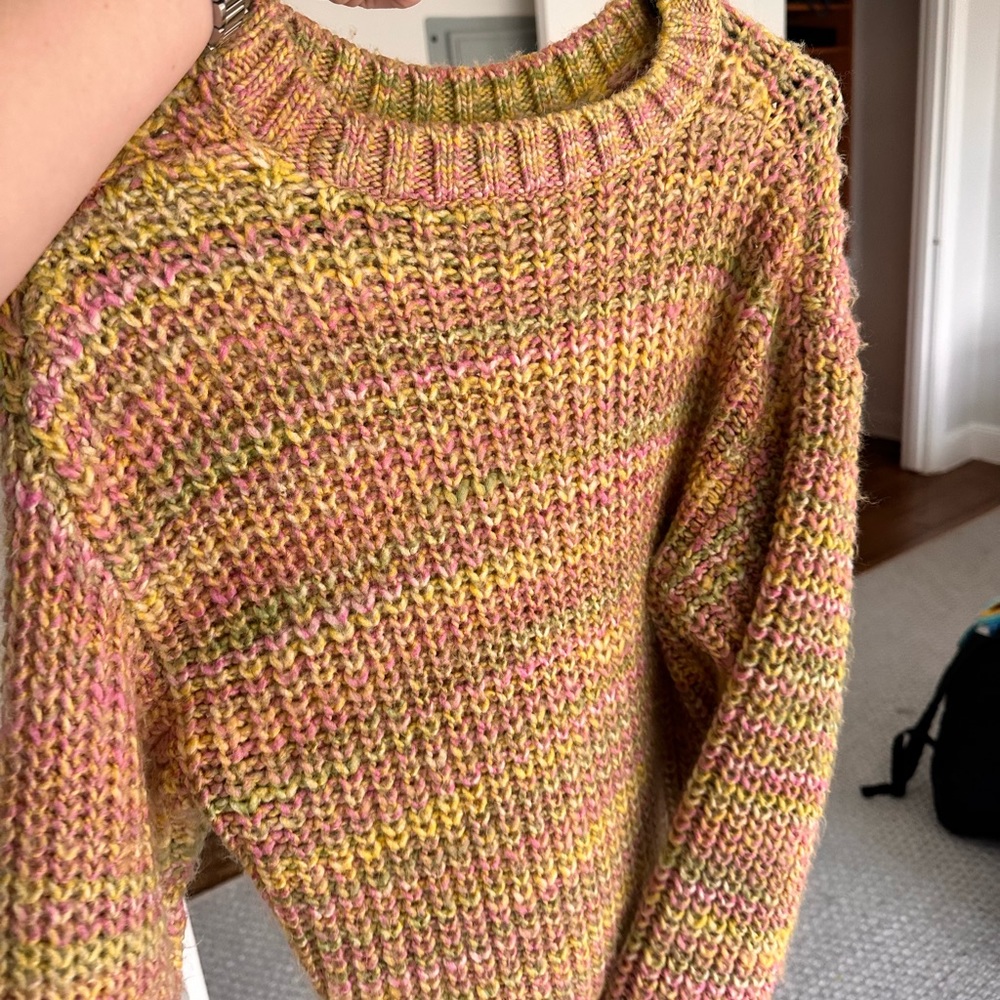 Anthropologie Obi Melange Knit Crew Neck Sweater